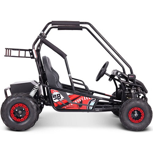 MotoTec Mud XL 60v 2000w Electric Go Kart Full Suspension Red