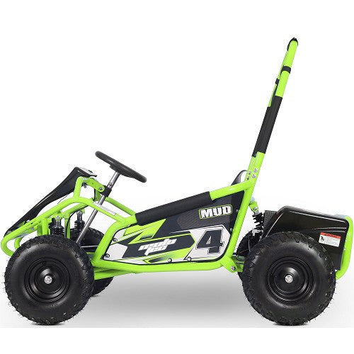 MotoTec Mud Kids Electric 48v 1000w Go Kart Full Suspension Green