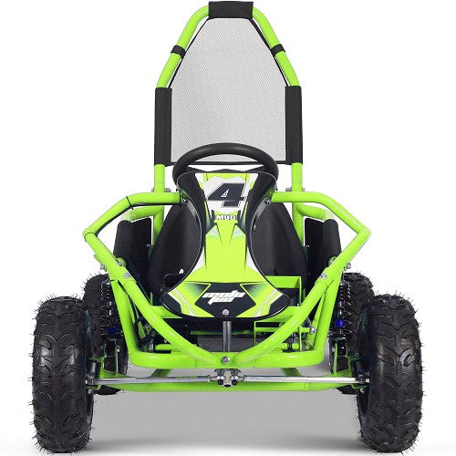 MotoTec Mud Kids Electric 48v 1000w Go Kart Full Suspension Green